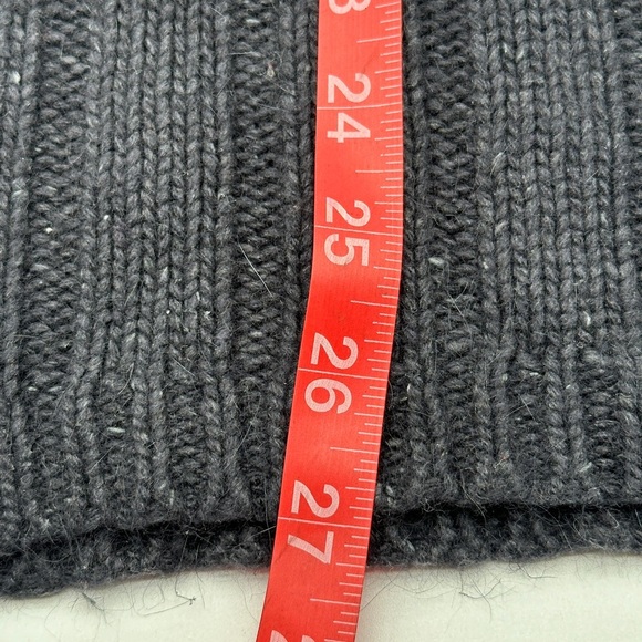 Women’s Moda Intl Silk Angora Rabbit Blend Chunky Knit Gray Sweater Size M - Picture 8 of 9
